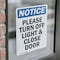 Signmission Please Turn Off Light & Close Door, 5 in W x Rectangle, Vinyl Decal OS-2PACK-NS-D-57-V-17605 - alternate 6